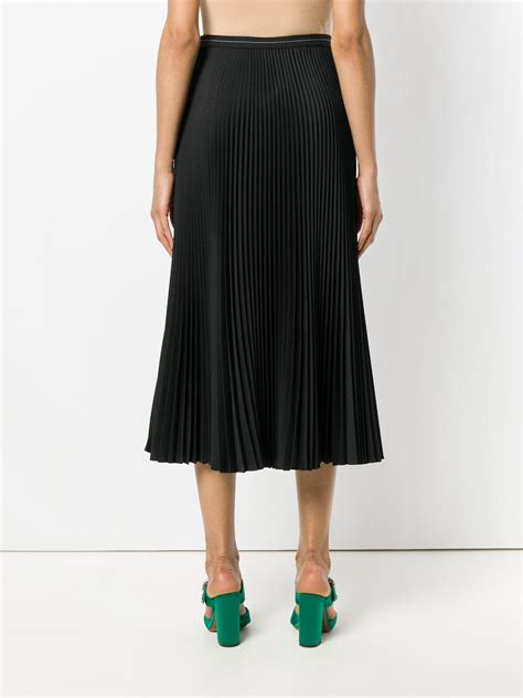 prada skirt and top|Prada pleated midi skirt.